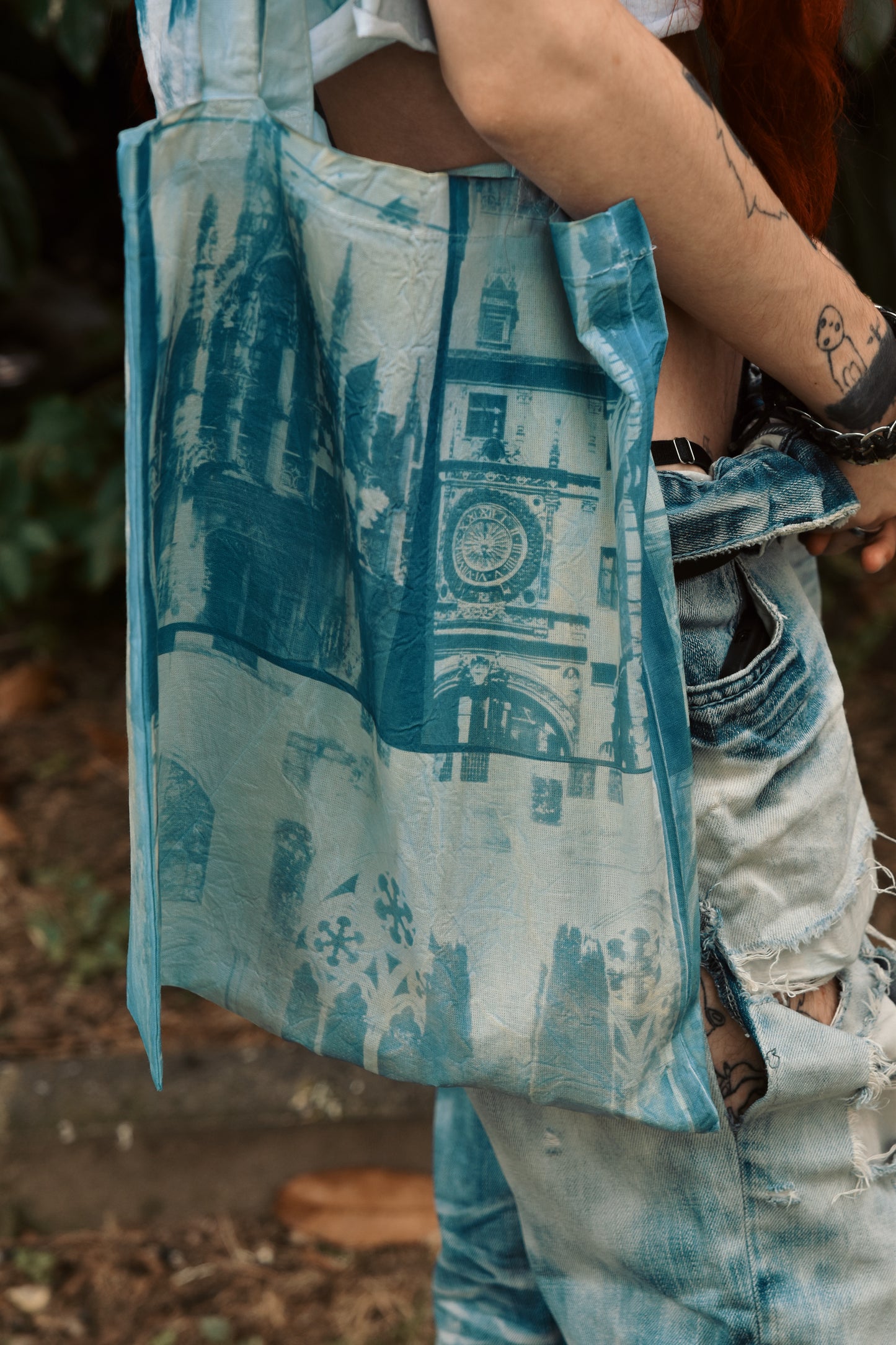TOTEBAG CYANOTYPE ARCHITECTURAL