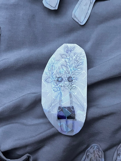 STICKERS HALLOWEEN EFFET VERRE BRISÉ